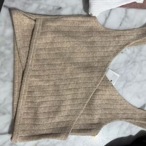Forever 21 Tan Ribbed Crop Top